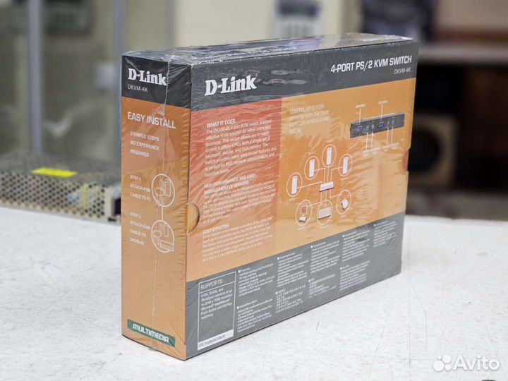KVM новый D-Link dkvm-4K 4порта