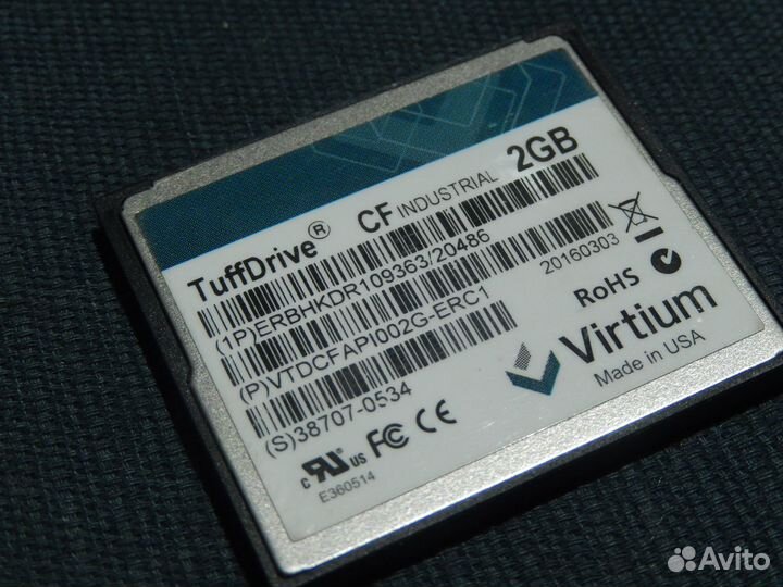 Карта памяти Virtium TuffDrive CF Industrial 2GB