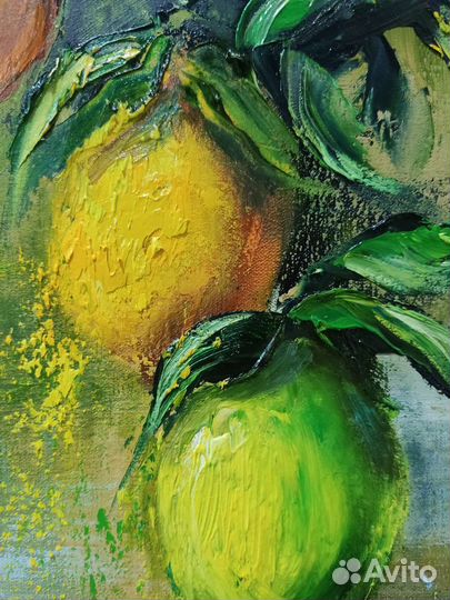 Картина маслом Лимоны