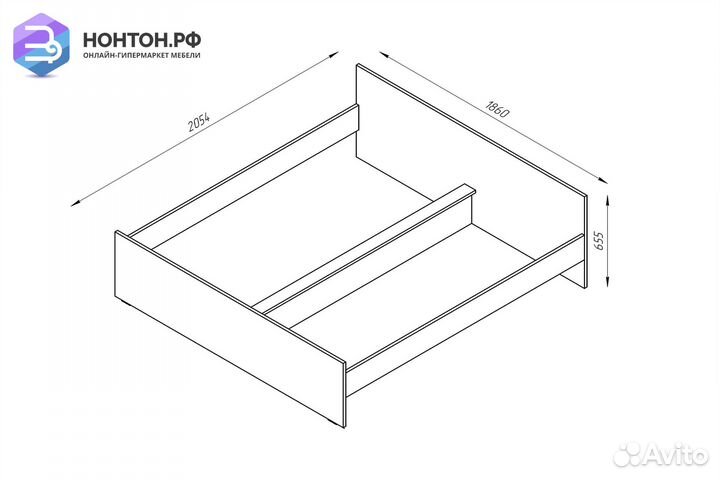 Кровать двуспальная Орион белая с ящиками