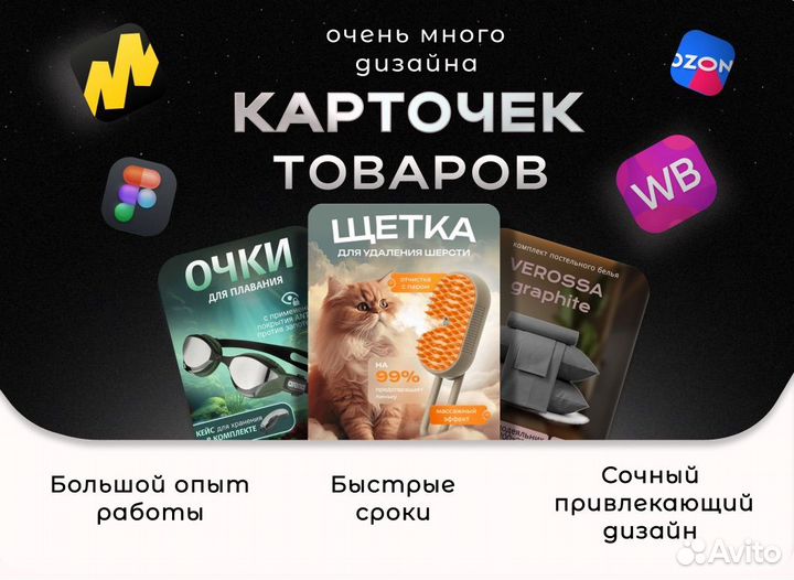 Карточки для маркетплейсов. Инфографика
