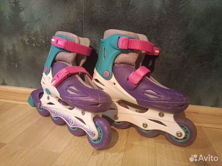 Роликовые коньки детские раздвижные бу