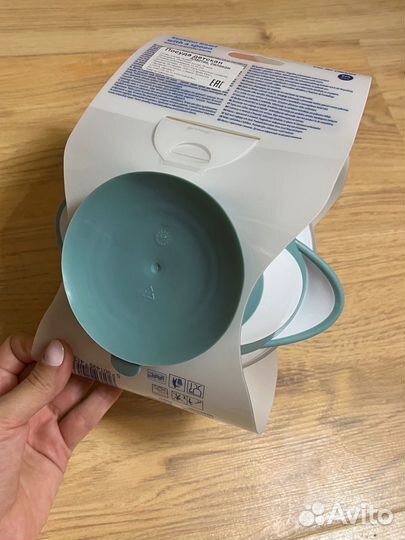 Тарелка на присоске с ложкой