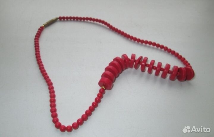 Украшение на шею, пластмасс, бижутерия, СССР