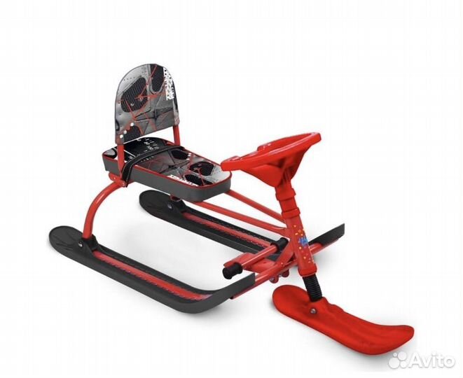 Детский снегокат со спинкой