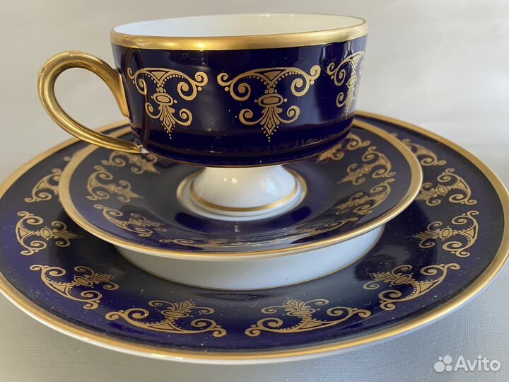 Трио чайное кобальт Германия