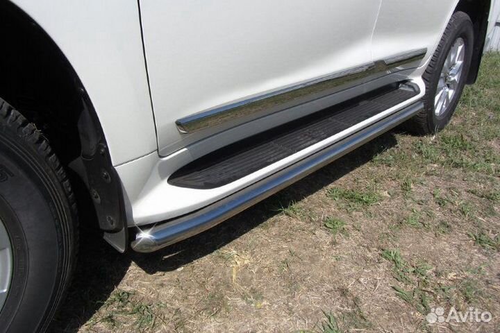 Защита штатного порога land cruiser 200 (2015)