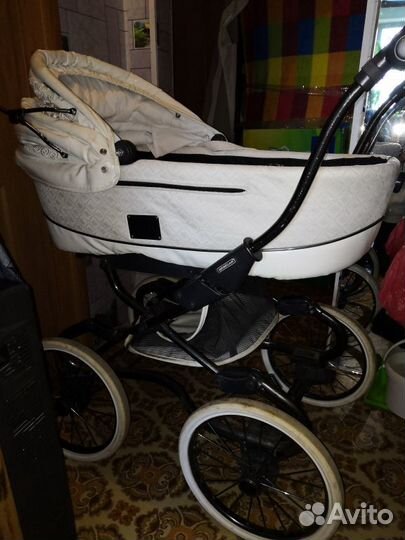Белая коляска Bebecar (Португалия) на запчасти