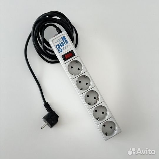 Удлинитель 5 розеток с выключателем