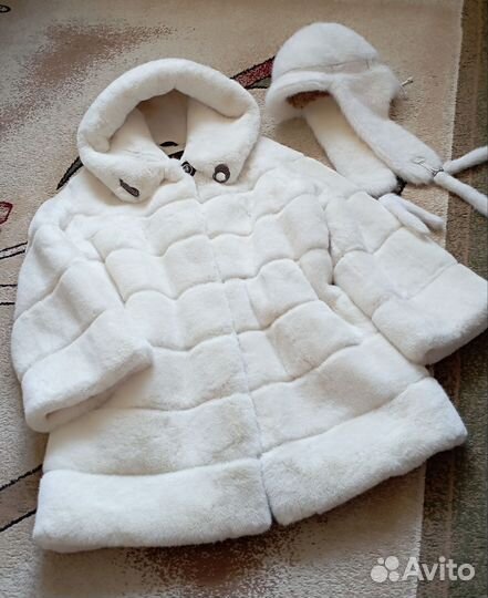 Шуба (52-54-56) + шапка