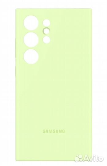 Чехол Silicone Case для Samsung S24 Ultra лайм