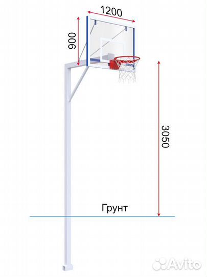 Баскетбольная стойка Pio 981255