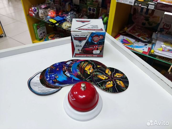 Игра настольная со звонком Тачки 5+