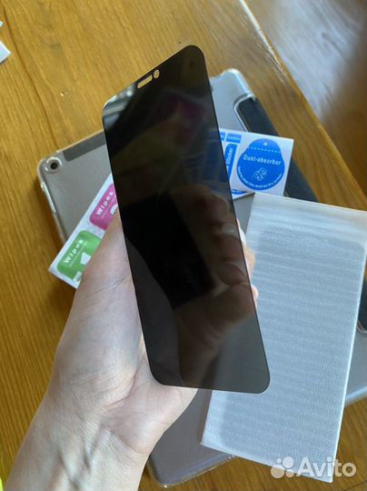 Защитное стекло на iPhone XS антишпион