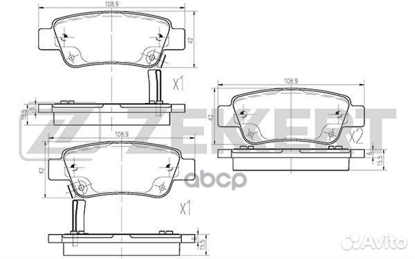 Колодки торм. диск. задн. Honda CR-V III 06- bs