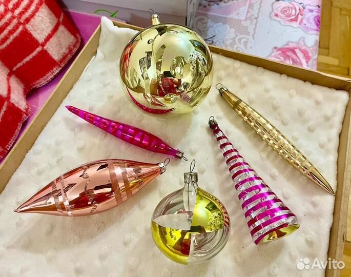 Елочные игрушки СССР глинка каустик - 2