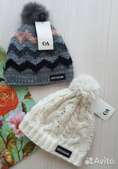 Шапка детская 128/152см C&A на флисе новые