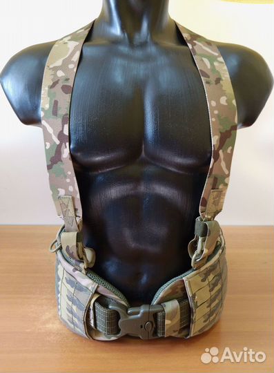 Боевой пояс с баллистическим пакетом и лямками Бр1
