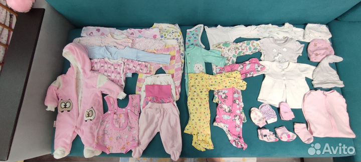 Вещи на новорождённую девочку 56,62 размер