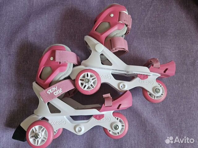 Роликовые коньки детские раздвижные с защитой