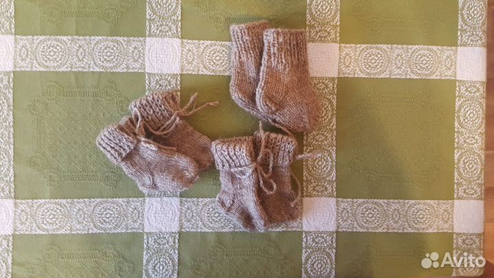 Носки детские шерстяные в роддом