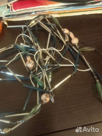 Стеклянные бусы на ёлку СССР