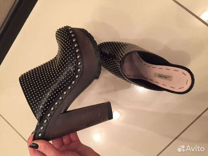 Клоги Miu Miu