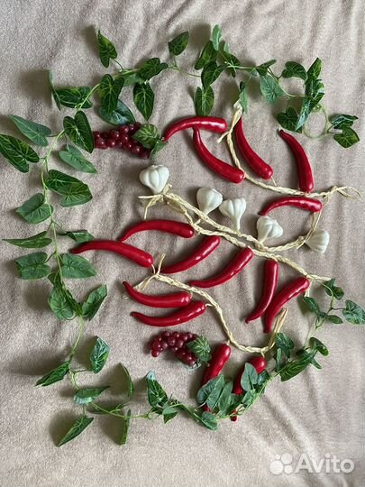 Искусственные овощи и фрукты для декора