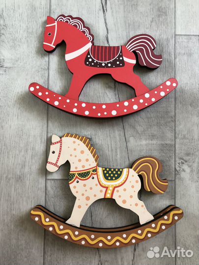 Лошадка качалка деревянная