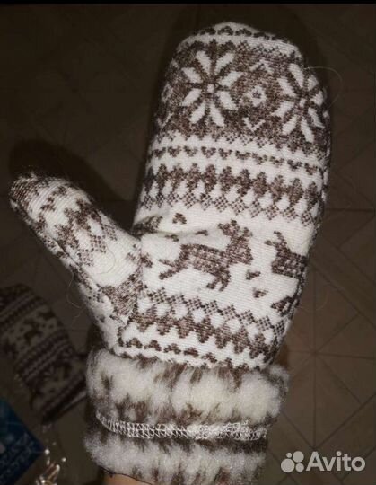 Варежки мех натуральная овчина