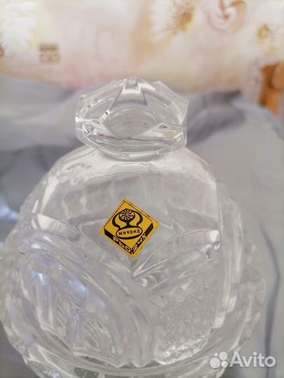 Ваза конфетница СССР, хрусталь