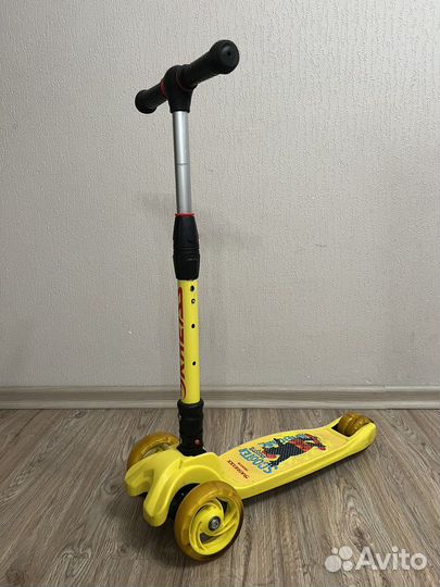 Самокат трехколесный kreiss premium желтый