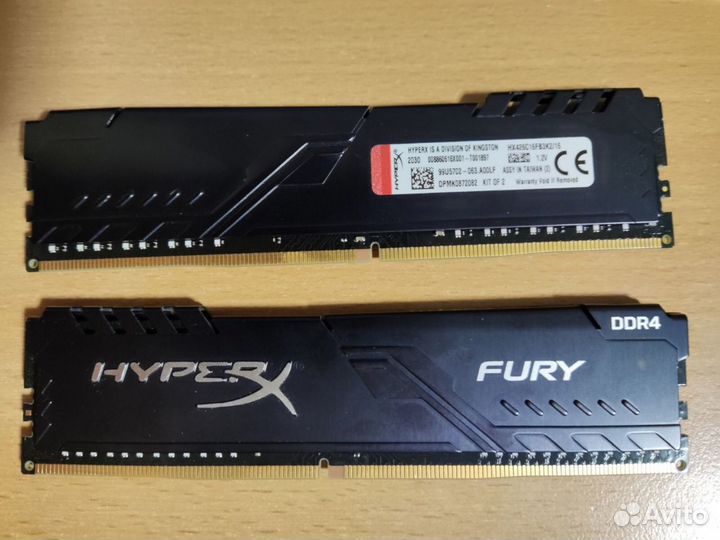 Оперативная память DDR4 HyperX Fury 16gb