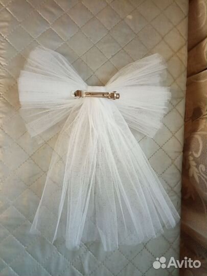 Свадебная фата - бант из фатина