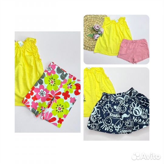 Пакет фирменных летних вещей для девочки 80 см