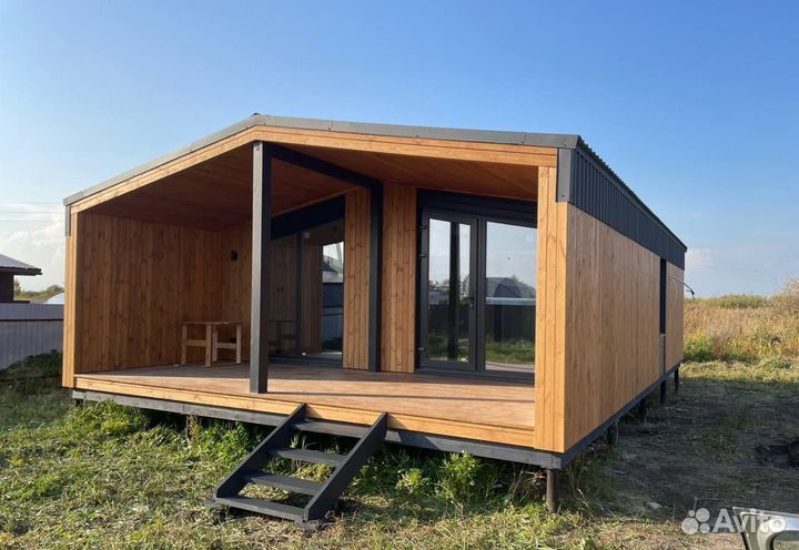 Большой модульный дом под ключ барн хаус