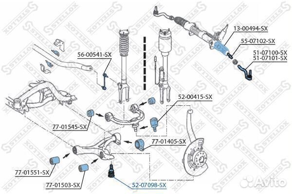 Опора шаровая нижняя mb w164 all 05/w251 3.5/5.0/2