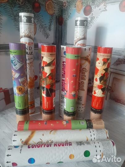 Хлопушки, конфити, пневмохлопушки)