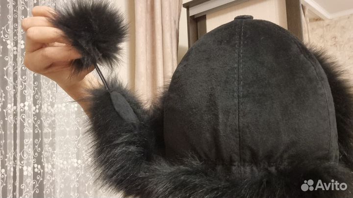 Шапка ушанка женская натуральный мех
