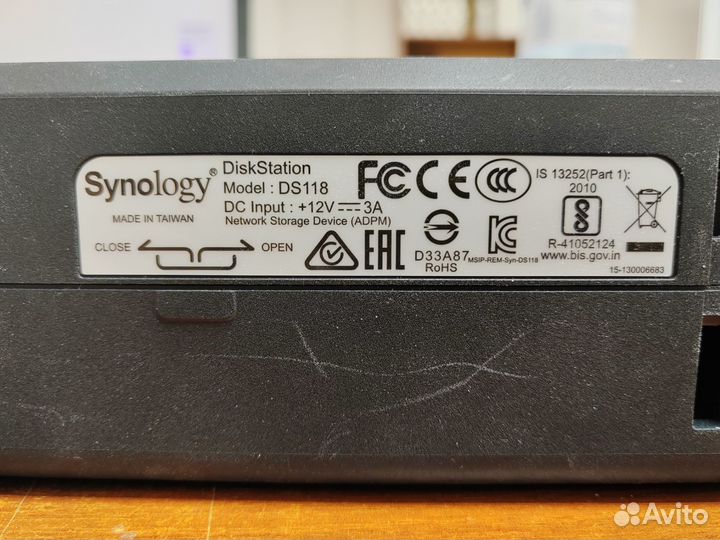 Сетевое хранилище synology ds118+ Жесткий диск