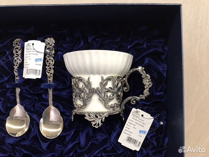 Подарочный набор серебро и фарфор