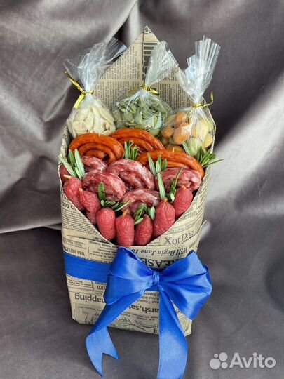 Мужской, колбасный букет