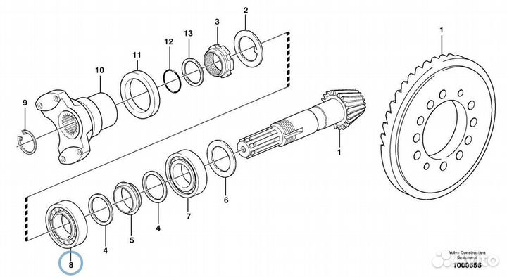 AL208488 Подшипник главной пары хвостовика
