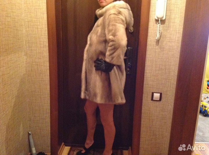Норковая шуба светлая
