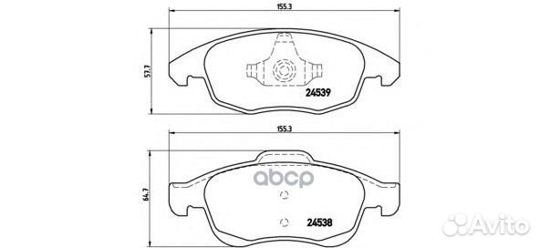Колодки тормозные дисковые перед P61083 Brembo