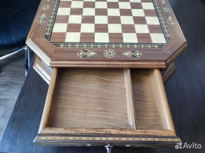 Шахматная доска Helena Wood Art Бастион орех антик