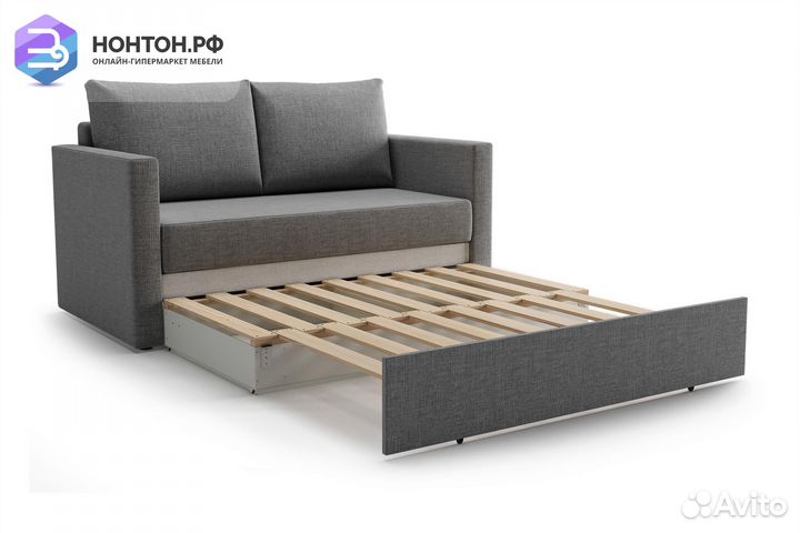 Диван выкатной Берг рогожка темно-серая
