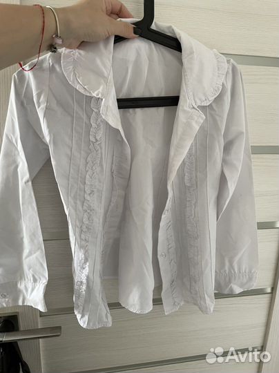 Белая рубашка школьная для девочки