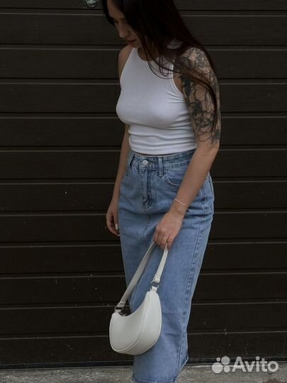 Джинсовая юбка длинная