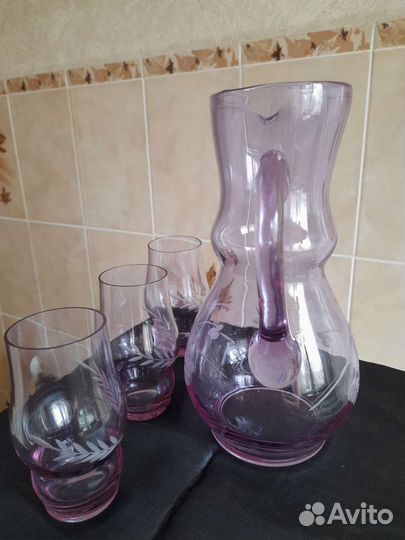 Набор для напитков из александритового стекла